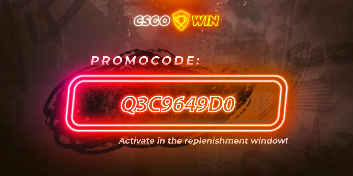 Hi! ✌️

You will receive $0.39 bonus for deposits from $0.5! Hurry, only 10 activations!

Enter the code in the section "Replenishment" ️
✅ bit.ly/csgowin_tw