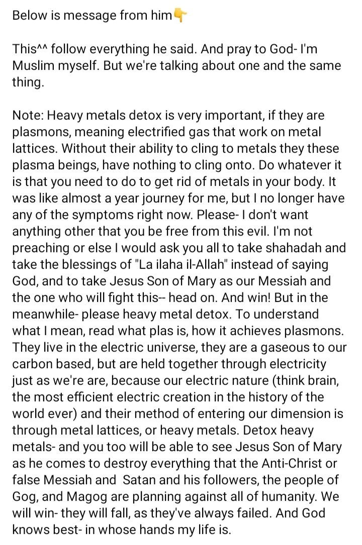 ElonVsKalki's tweet photo. VERY IMPORTANT MESSAGE FROM MY MUSLIM BROTHER WHO WAS A TARGETED INDIVIDUAL BUT FREE FROM THE EVIL NEGATIVE ENERGY ATTACK FINALLY!! TAKE HEED CHRISTIANS
#Targetedindividuals #MkUltra #MindControlVictim https://t.co/Rfni3Wfcde
