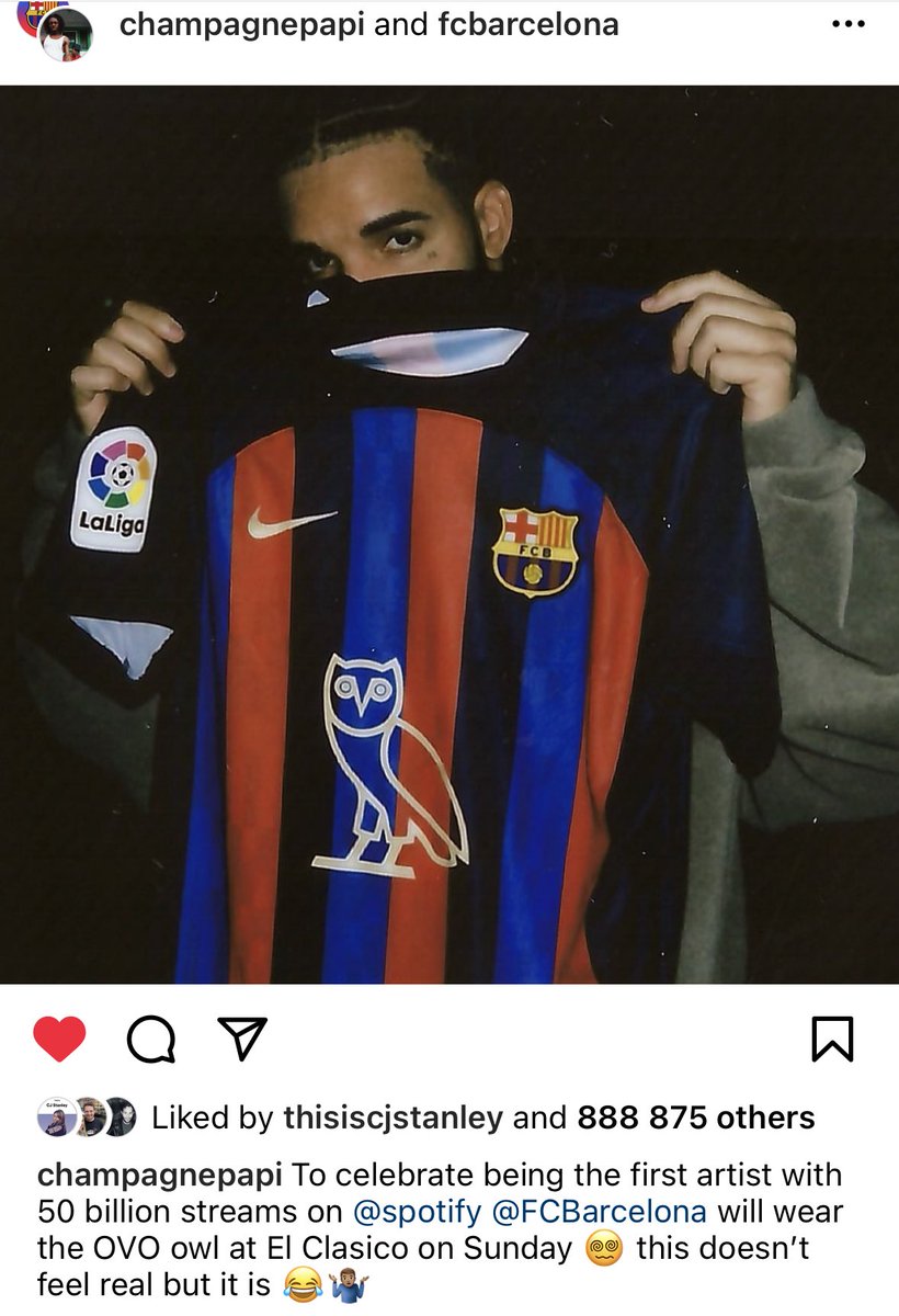 eldsjal's tweet image. This is 🔥🔥🔥 @Drake @FCBarcelona