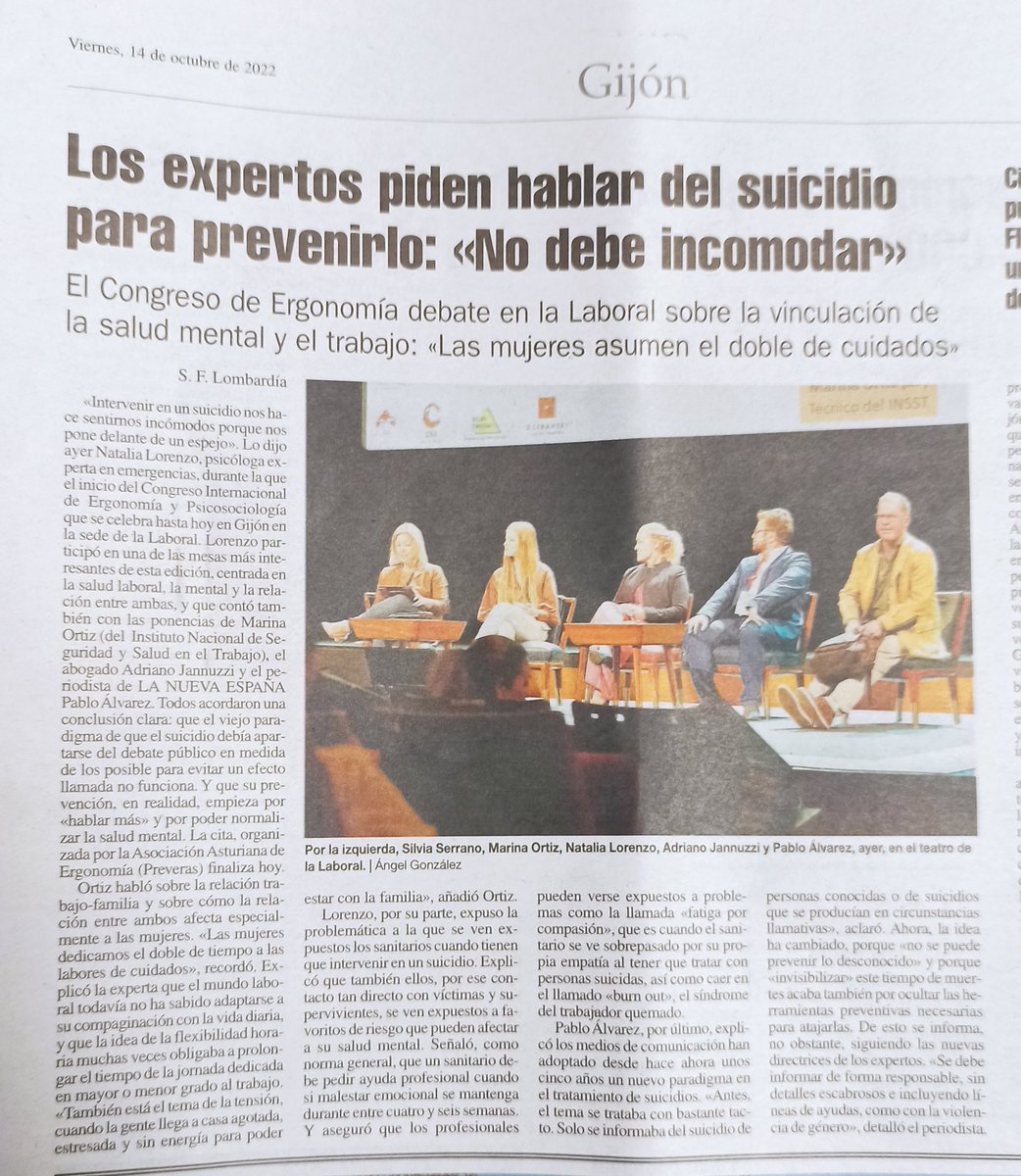 Siempre, tenemos que visibilizar el gran problema de salud que es el suicidio, informar para prevenir, y cuidar de los profesionales que atienden a personas con conducta suicida.

#prevencióndelsuicido 🎗️