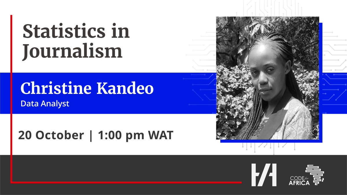 Code4Africa's tweet photo. π Learn how to use statistics in journalism
Join this sequel to last month's #HacksHackers Nigeria π³π¬ meetup, hosted by @Code4Africa's data analyst @CKandeo, to explore how stats can elevate your storytelling.
ποΈ 20 October, 1 pm WAT
π» RSVP: https://t.co/Wypl6iuFC4 https://t.co/9OWNcbdKFO