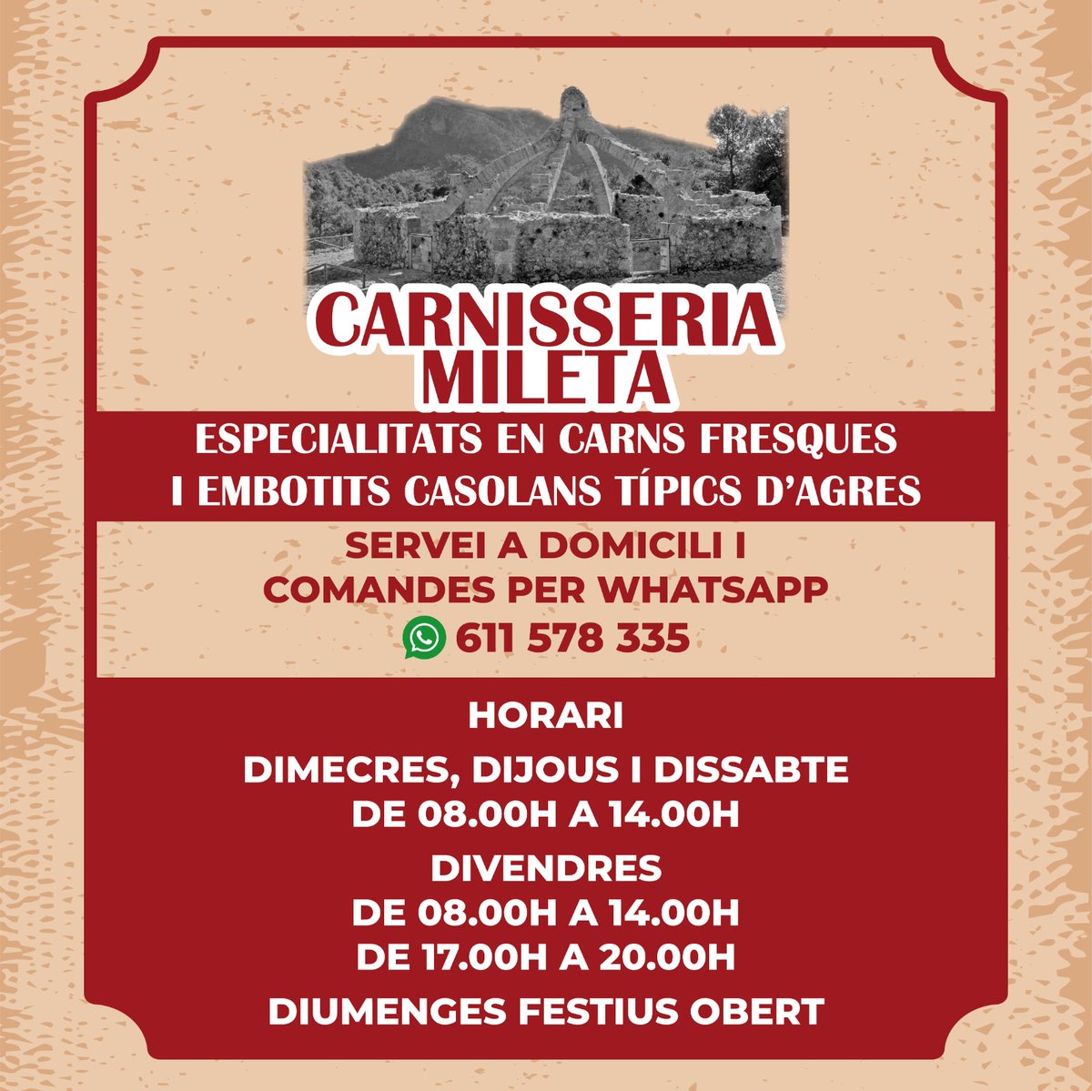 lagresana's tweet photo. Nou comerç a Agres! https://t.co/4vZt6IPT2S