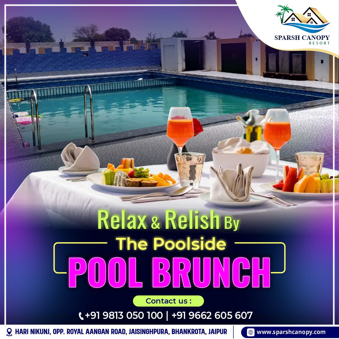 SparshCanopy's tweet image. Do you feel exhausted or the need to just do nothing and enjoy a tranquil environment? At Sparsh Canopy Resort, we have the most amazing pool setting for you to enjoy.

Call @ 📲 :- +91-9813 050 100

Website 🌐 :- sparshcanopy.com

#Resort #SwimmingPool #PoolBrunch #Jaipur