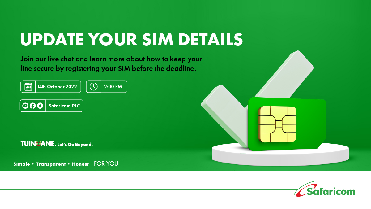 Safaricom_Care's tweet photo. This week has been amazing thanks to you guys! Here is the Friday plan #CustomerObsessionMonth #Tuinuane is rewarding you with 1,000/- airtime at 11.30 AM. At 2:00 PM, we have a live session on updating your SIM details. Lots of goodies and information awaits. Do not miss out! https://t.co/rOi2smHV7y