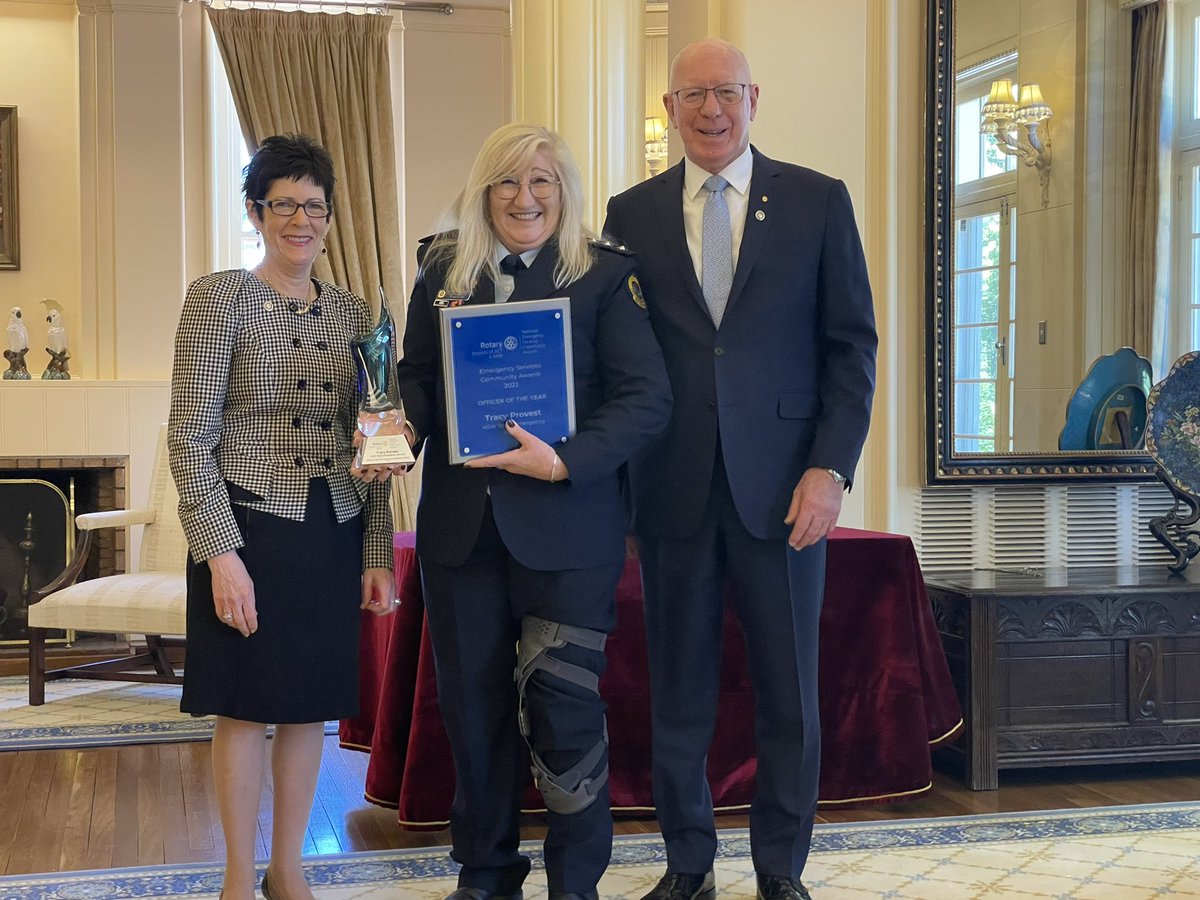 Lovely morning at Govt House in Canberra today, for the Rotary 2022 National Emergency Services Community Awards (RESCA).
Congrats again to our finalists Loryn, Joel, Trudy &amp; Tracy.
Their Excellencies announced Tracy &amp; Loryn as winners. 
Proud to be a RESCA Ambassador. #rotary
