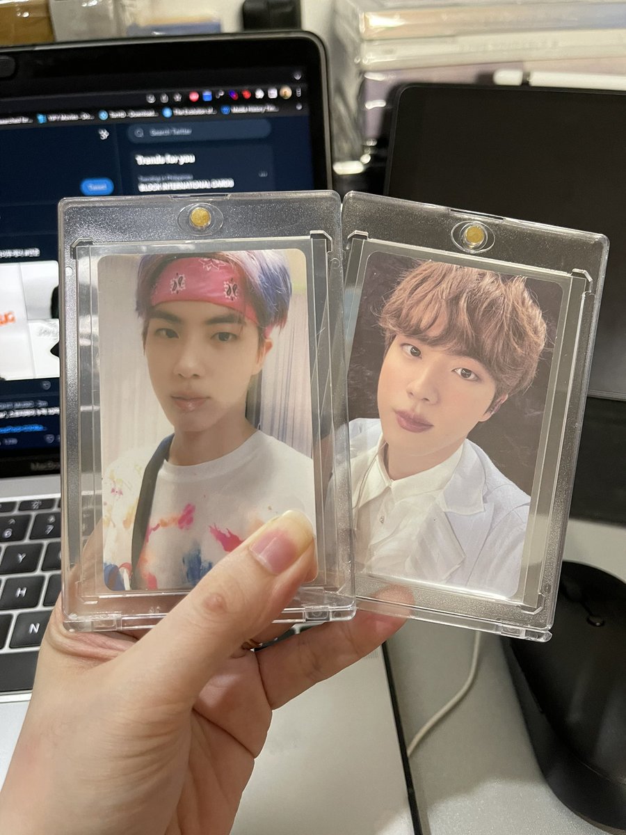 taejinkkart's tweet photo. wts lfb ph 

Jin 5th Muster DVD PC (₱2.5k) 
Jin MOTS DVD PC (₱1k) 

Selling as pair only for ₱3,500 + SF 
— can look for kahati and ship to difference address 
— prio PAYO 
— qc, mm; scö, sdd, ggx 

🏷️ bts seokjin kore map of the soul one on:e pc photocard poca https://t.co/mjPYQGrqil