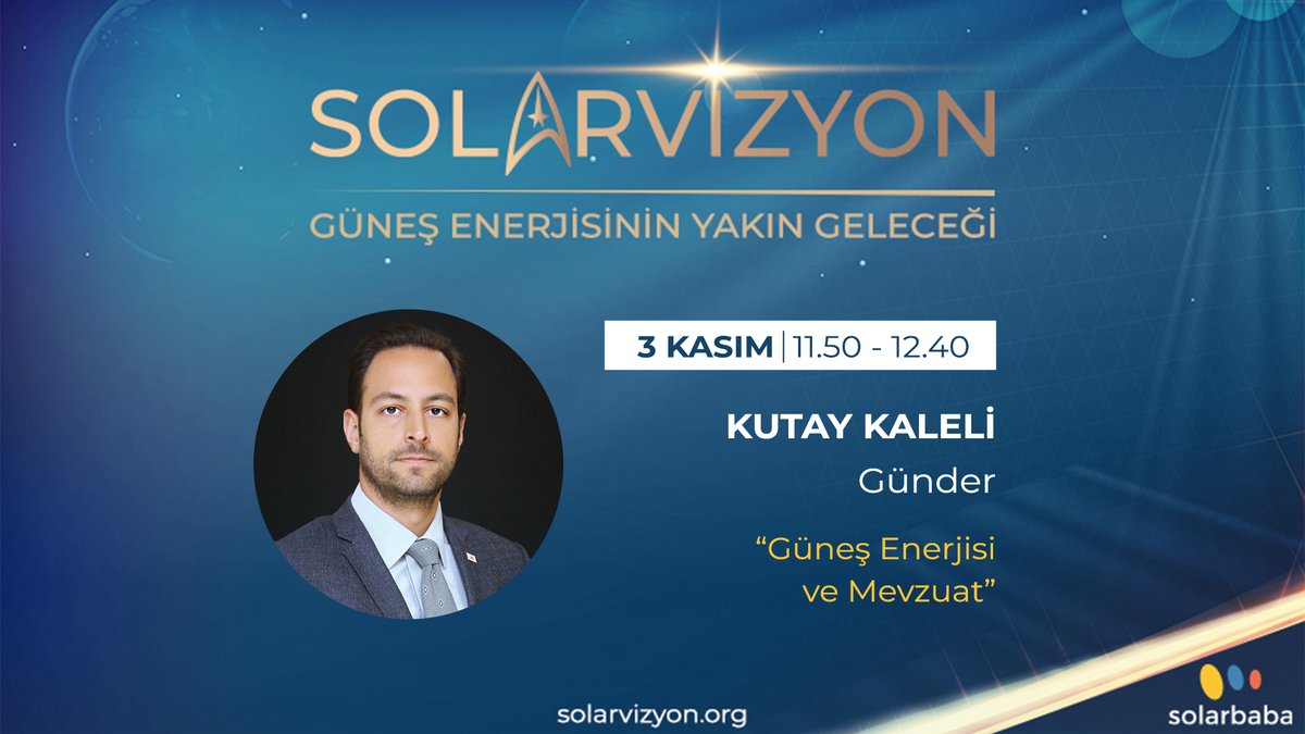 trsolarbaba's tweet photo. 3-4 Kasım 2022 tarihinde İzmir Mimarlık Merkezinde 5. kez düzenleyeceğimiz SolarVizyon konferansında, güneş enerjisinin yakın geleceğini gündeme alacağız.

Etkinliğimizde konuşmacı olarak yer alacak Kutay Kaleli'ye teşekkür ederiz. 

Katılım için: https://t.co/zeCQVsDejq https://t.co/TQVPrBf636