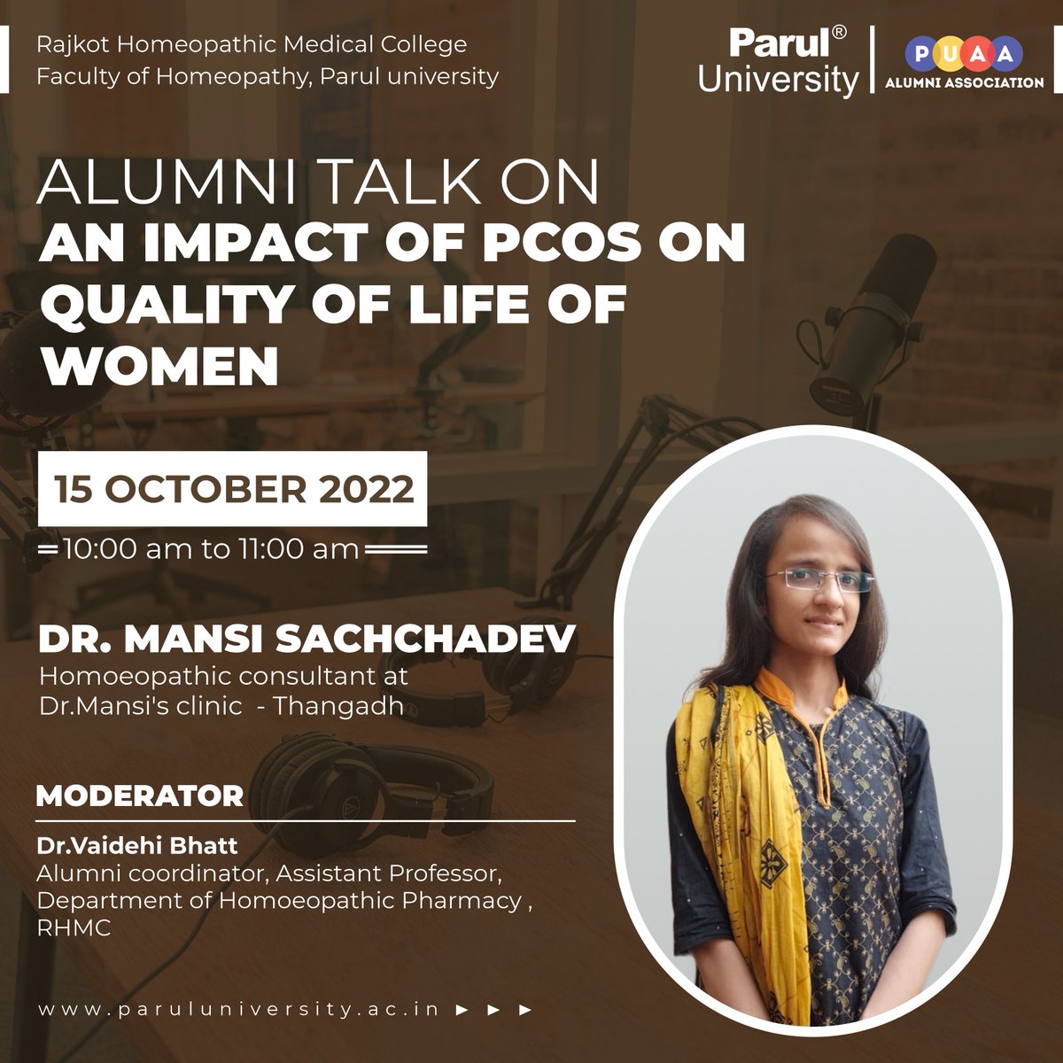 ParulAlumni's tweet photo. #PUAlumniAssociation, in association with #PIPT and #RHMC, is organizing #AlumniTalks on 14.10.2022 &amp; 15.10.2022, respectively.

Knowledge shared is knowledge squared! So, if you wish to share your expertise, kindly share your details using this link: https://t.co/6NtMxQ8d5t. https://t.co/h1AwtJBr0d