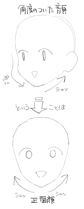 何年経っても正面顔苦手だし最近マジで全然描けないのでメモ 