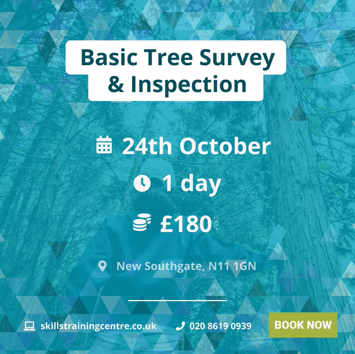 SkillsTraining5's tweet photo. Are you responsible for carrying out basic tree inspections for hazardous trees?
Book your place on our upcoming @LantraUK Basic Tree Survey & Inspection course and develop all the key tree inspection skills! #treeinspection #treesurvey #lantracourse https://t.co/kKZesVIWXX https://t.co/DX3RNBGhoJ
