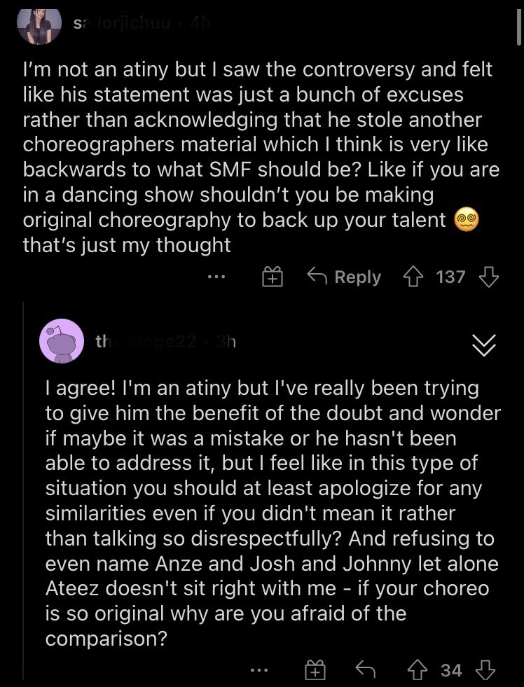 atzonreddit's tweet photo. “What does everyone else (non-ATINYs) think about the (Vata) statement?”

#ApologizeToATEEZ 
#ApologizeToJosh 
#ATEEZisTheReal #에이티즈 @ATEEZofficial #ATEEZ https://t.co/F2IieB5qRk