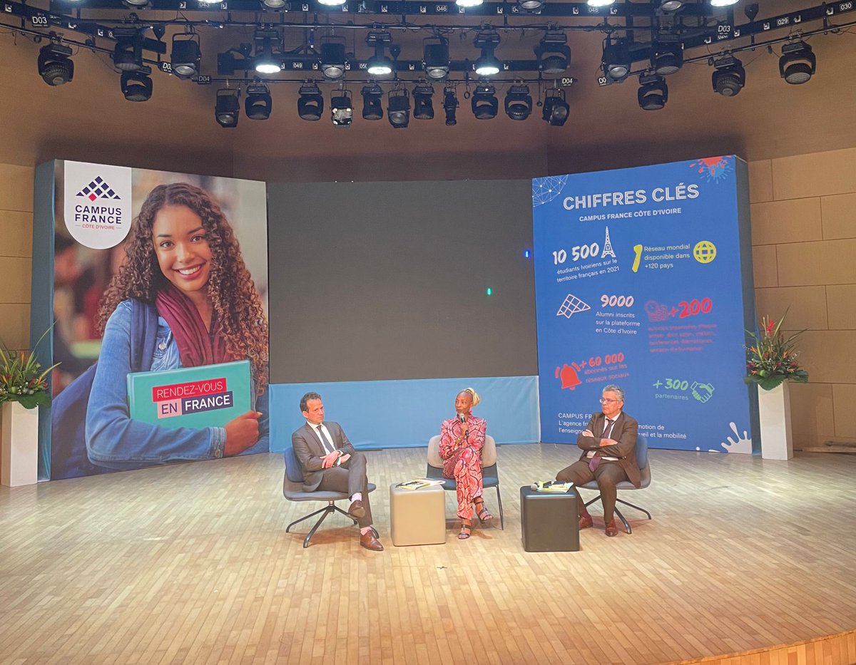 <a href="/ESSCA_Ecole/">ESSCA</a> est actuellement au #SESF organisé par @campusfrance à #abidjan du 13 au 15 oct. Au programme tables rondes institutionnelles et salon étudiants. Retrouvez <a href="/barrett_helene/">Hélène Barrett</a> au Palais de la Culture pour échanger sur l'<a href="/ESSCA_Ecole/">ESSCA</a> 
<a href="/FranceCIV/">France en Côte d'Ivoire</a> <a href="/IFCotedIvoire/">Institut français CI</a>