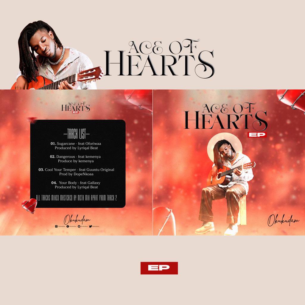 okukudam_'s tweet photo. You might not have been my first love, but you were the love that made all the other loves irrelevant.

the EP ⭐️

ACE OF HEARTS  🔥❤️‍🔥🔥

TrackList 🙏🏽👆🏽👆🏽👆🏽🙏🏽 
#AceOfHearts https://t.co/qoY2GJzqV8