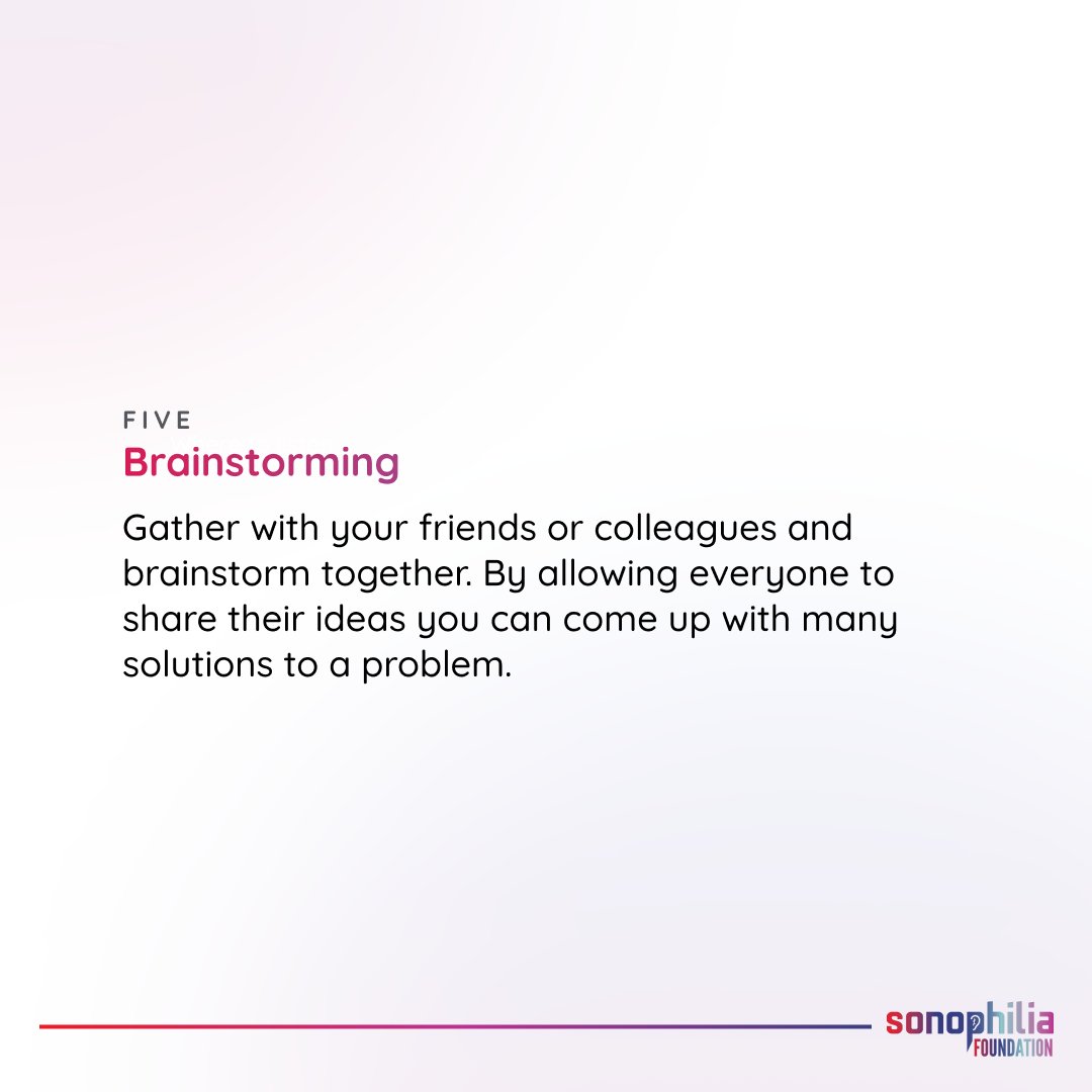 TheSonophilian's tweet image. "Think outside the box" a most common phrase we've all heard when we're given a task to try or do something new.

It can be daunting sometimes so here are ways to help you come up with some creative ideas.

#sonophilia #sonophiliafoundation #creativity #thoughts #creativethinking