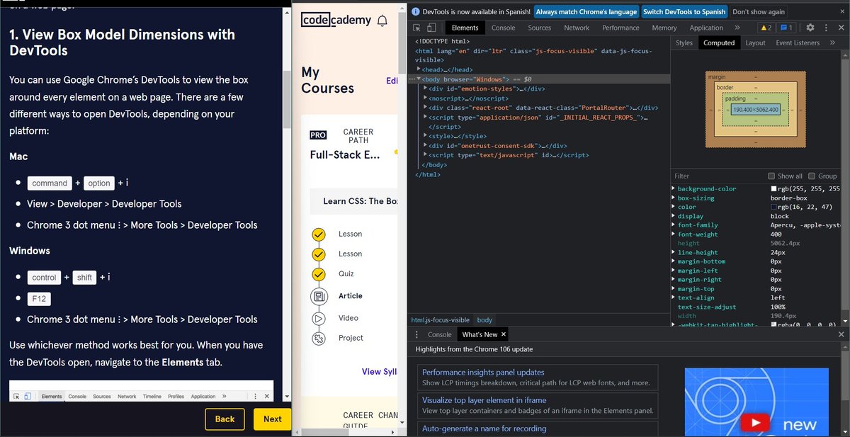 mauriciommiller's tweet image. The Box Model in DevTools
Viewing all of the elements on the current page!
- Content
- Padding
- Border
- Margin
#BoxModel #DevTools #GoogleChrome #Chrome #HTML #programming #code #fullstackengineer #learning
