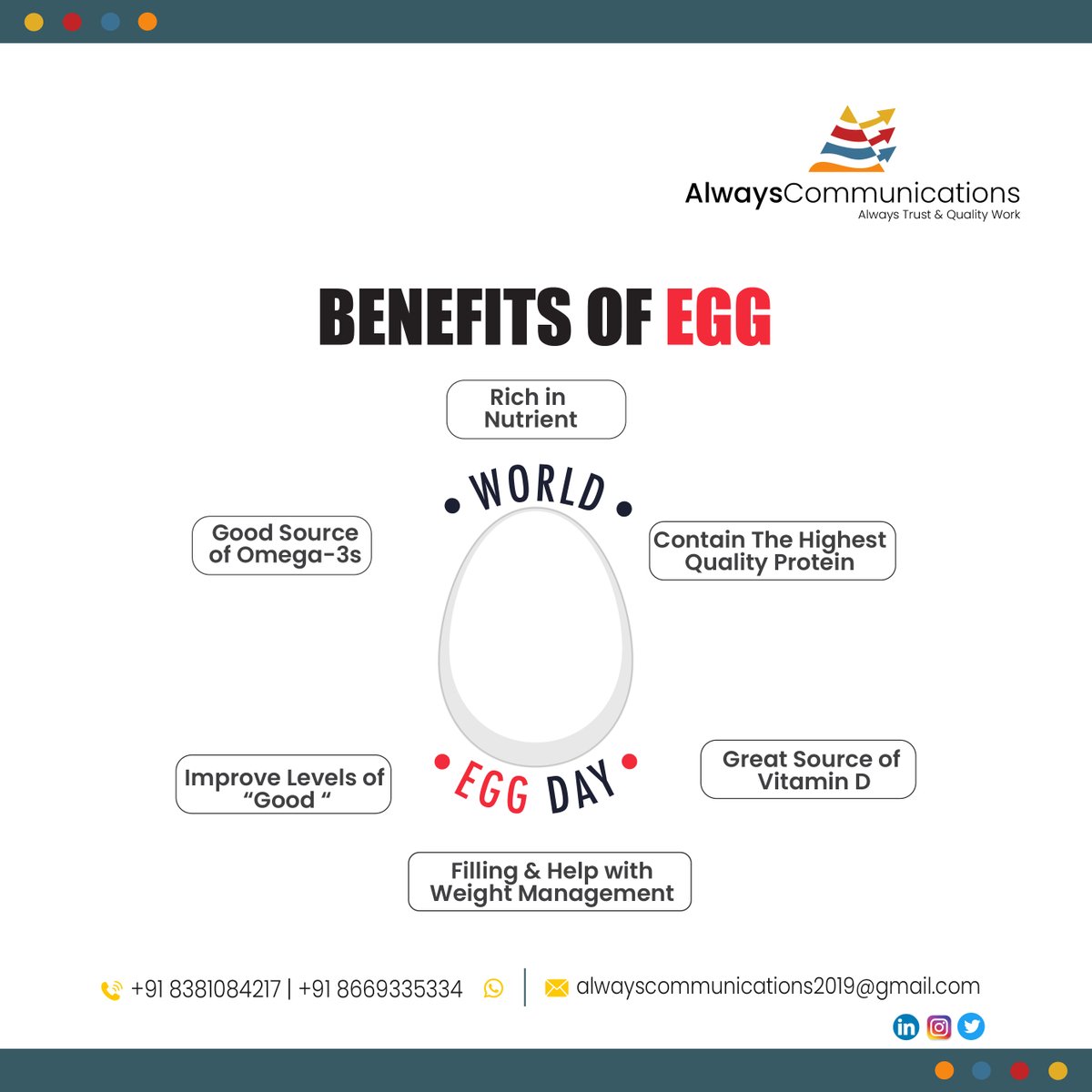 On October 14, 2022, people worldwide will commemorate World Egg Day to raise awareness of the various advantages eggs have for people's health and way of life. 
#worldeggday #poultry #agro #agriculture #eggdrop #farmer #layercage #egglayers #broilers #broilercage #poultrycage