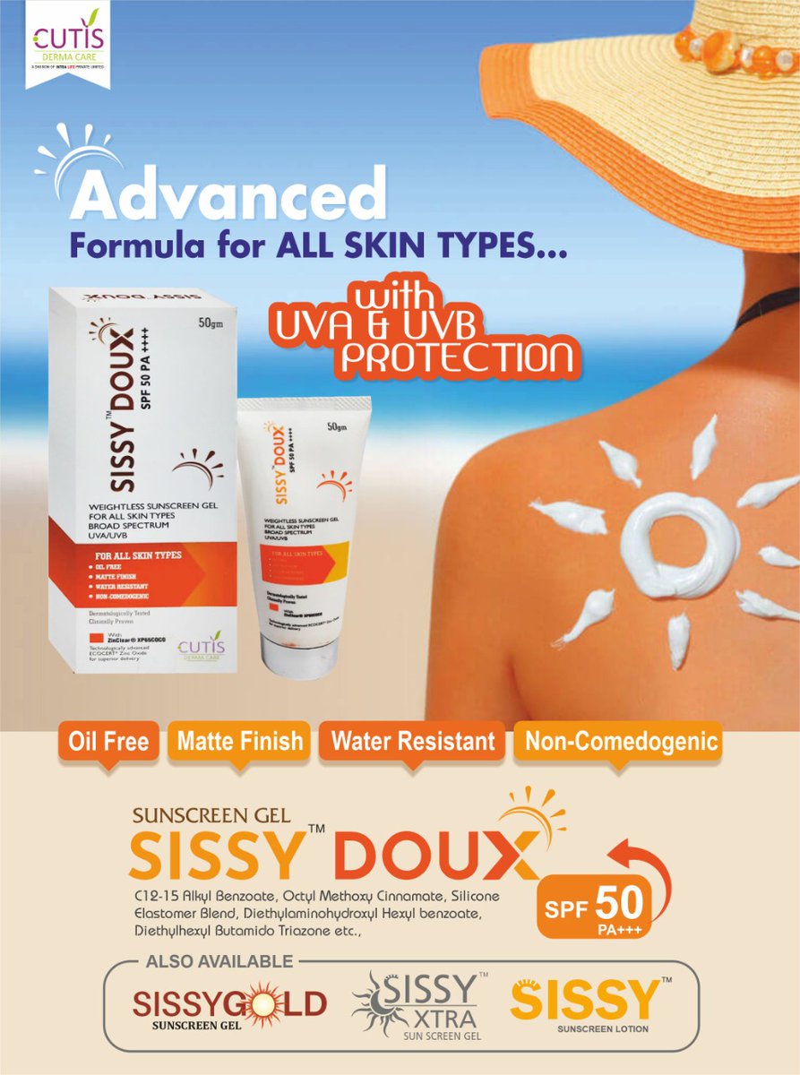 LifeIntra's tweet photo. Advanced Formula for all skin types... SISSYDOUX SUNSCREEN GEL
Contact us- +919831149528
Visit our website- https://t.co/ZATMbBomBt
#sunscreen #sunscreengel #lotion #skincare #sunburnprotection #intralife #protectskin https://t.co/I9UX3UikOf