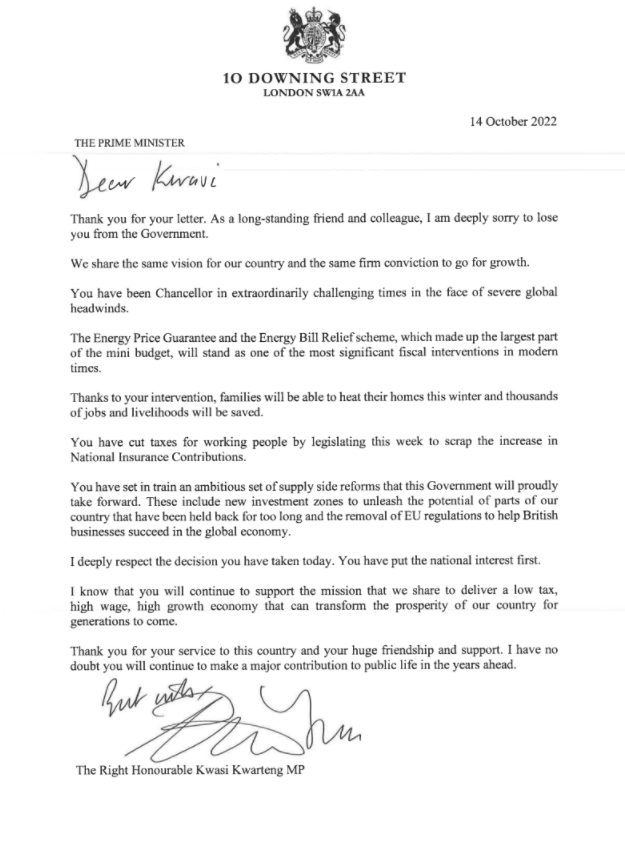 LiamThorpECHO's tweet photo. Liz Truss 'deeply respects the decision Kwasi Kwarteng has taken' after he accepted that he was sacked by her

Normal stuff https://t.co/rwnxXX1nVk