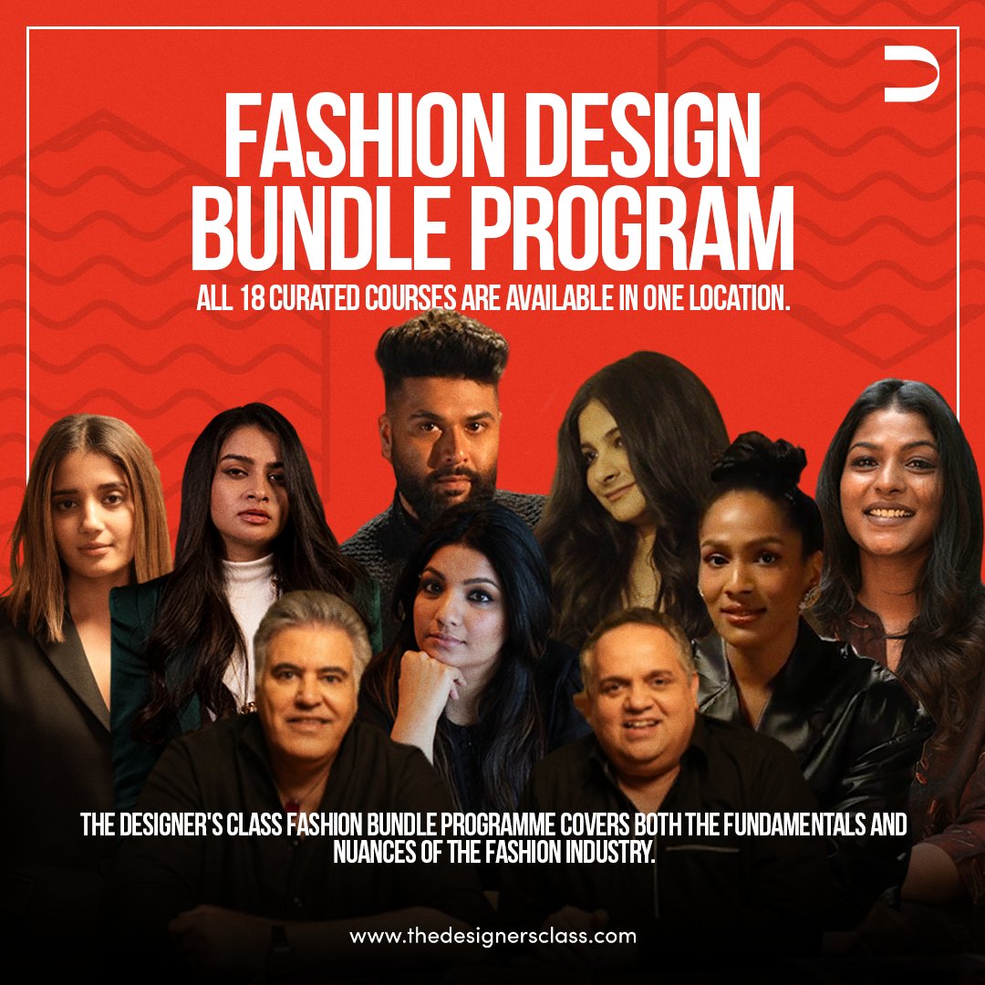 DesignersClass's tweet image. Our bundle course is your one-stop solution for all fashion questions, with 18 courses ranging from fundamentals to business.

What are you waiting for? Sign up now!

#TDC #TheDesignersCourse #BundleCourse #FashionBundle #DesignEverywhere #Fashion #AllAboutFashion