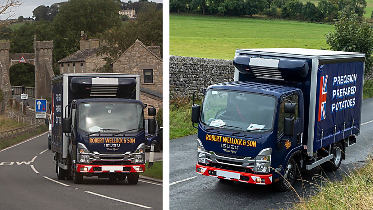 Customer Photo 📸 Robert Wellock & Son A chip off the old block. Take a look at Robert Wellock & Sons Isuzu Grafter. With its eye-catching livery, they can deliver up to 1000Kg of Precision Prepared Potatoes. #IsuzuTruckUK #Refrigeration #agriculture #Catering #Potatoes