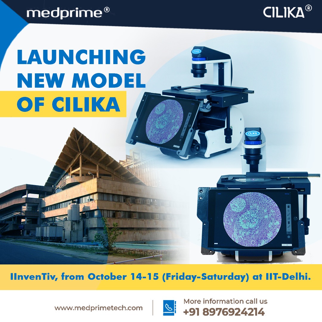 medprimetech's tweet photo. We are excited to share with all that we are launching this new model of CILIKA. It has been co-developed by MedPrime along with Dr. Debjani Paul's lab at IIT Bombay .
#IInvenTiv #exhibition #invertedmicroscope #cilika #IITDelhi #newlaunch #digitakmicroscope #iitbombay https://t.co/kBfQDi0seQ