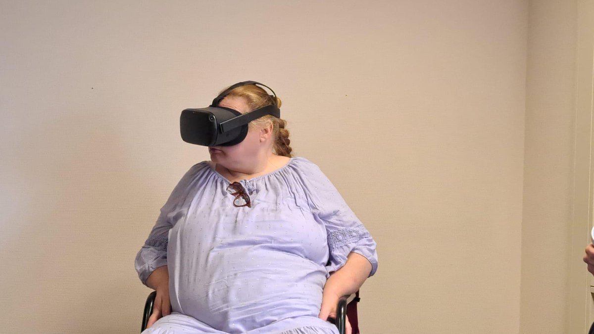 ElverZorg's tweet photo. Ook de #deelraad #cliënten mocht gister deelnemen aan #Zorgtech '22. Met name de #VR-brillen en #VRelax waren erg interessant en bijzonder! 

#zorgtechnologie #elver https://t.co/Pm6VRCyIqR