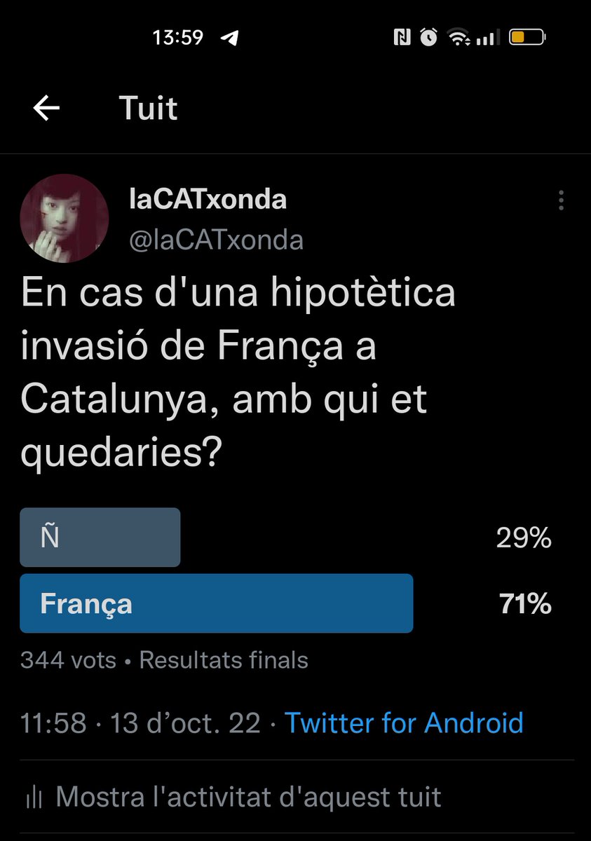 laCATxonda's tweet photo. El poble ha parlat 🇫🇷
#QuinHorror https://t.co/1UzivoJxJE