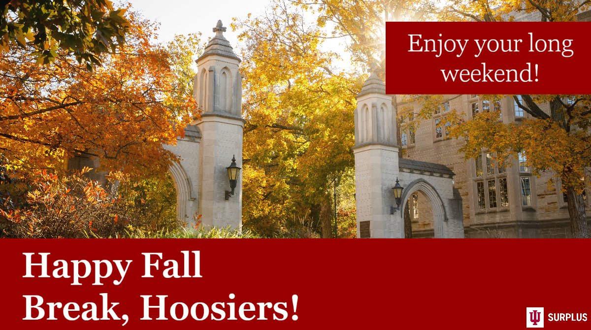 IUSurplus's tweet photo. Have a safe and fun weekend, Hoosiers! https://t.co/lAlD5tGxUT
