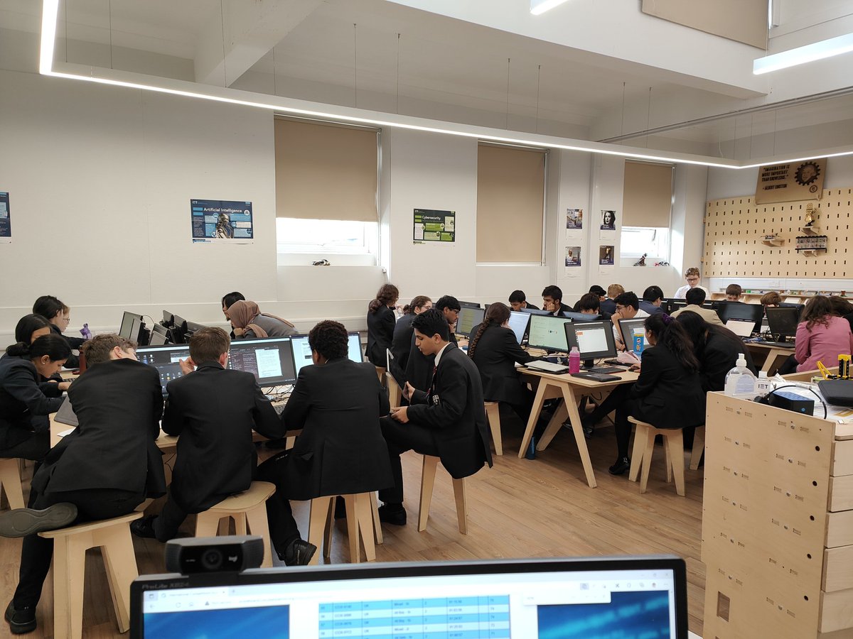 NRGSComputing's tweet image. Almost time for a lunch break in Round 1 of CyberCenturion IX! @RGSNewcastle students from Year 7 to Year 13 are competing in this cyber defence competition from the Air Force Association and presented by @northropgrumman today against 148 teams from across the country!