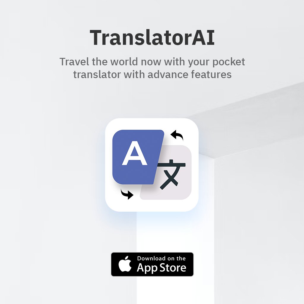 waleed_maalik's tweet photo. 🥳 TranslatorAI is now on AppStore!
Now quickly speak and learn 100+ languages to talk easily with anyone.
📱 Link to the app: https://t.co/omBCfivIEW
#Buildinpublic #TranslatorAI #Apple #iosapp https://t.co/AlVOEmbreR