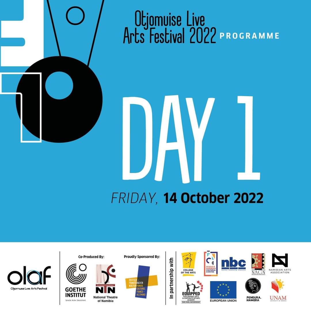 NBCNamibia's tweet photo. Day One's Programme of @OLAF_Namibia || The Public is Invited to Join the Official Opening, Engage with the Special Guests and Enjoy Performances by Tapz Munyayi & Band, Ou Lokasi Cultural Group and Sven-Eric MΓΌller
#olafnamibia #olaf2022 #bridginglifeandartsinthecity https://t.co/mnWCUmacsD