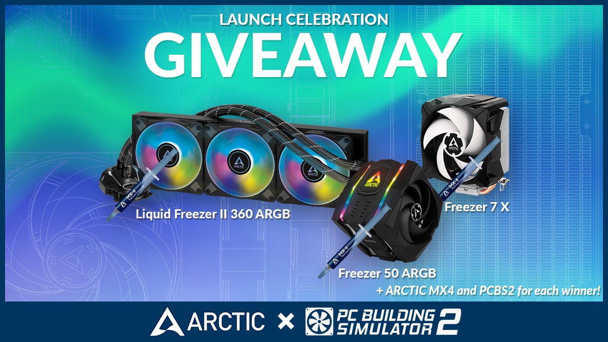 Today we’re joined by the amazing folks over at <a href="/ARCTIChannel/">ARCTIC</a>, giving you a chance to upgrade your CPU cooler. First prize? The award-winning Liquid Freezer II 360 A-RGB, plus there’s more PC Building Simulator 2 keys on the line...

Check it out here: epic.gm/arctic-x-pcbs2