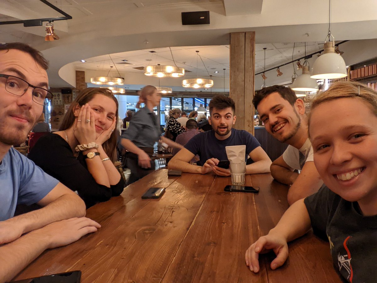 MonsoonRobot's tweet photo. ✈️🇺🇲 Las Vegas here we come! 

💼 Bags are checked, through security and found a table for lunch 🍔🍟🍻

👀 Check back with us tomorrow when we'll be unpacking our crate which is now in the @BattleBots pit!

#battlebots #itsrobotfightingtime #publunch #lasvegas #londonheathrow https://t.co/yBDksG9ger