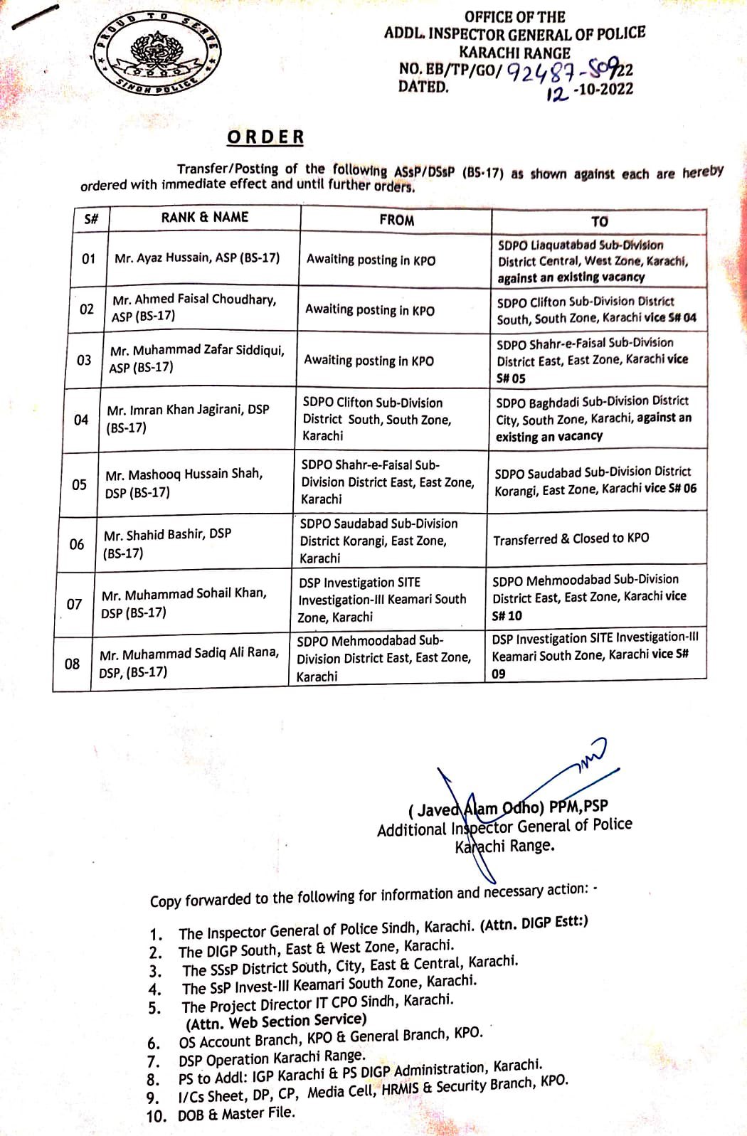 Ahmed Chaudhry on Twitter "By the grace of Almighty, assumed Charge as