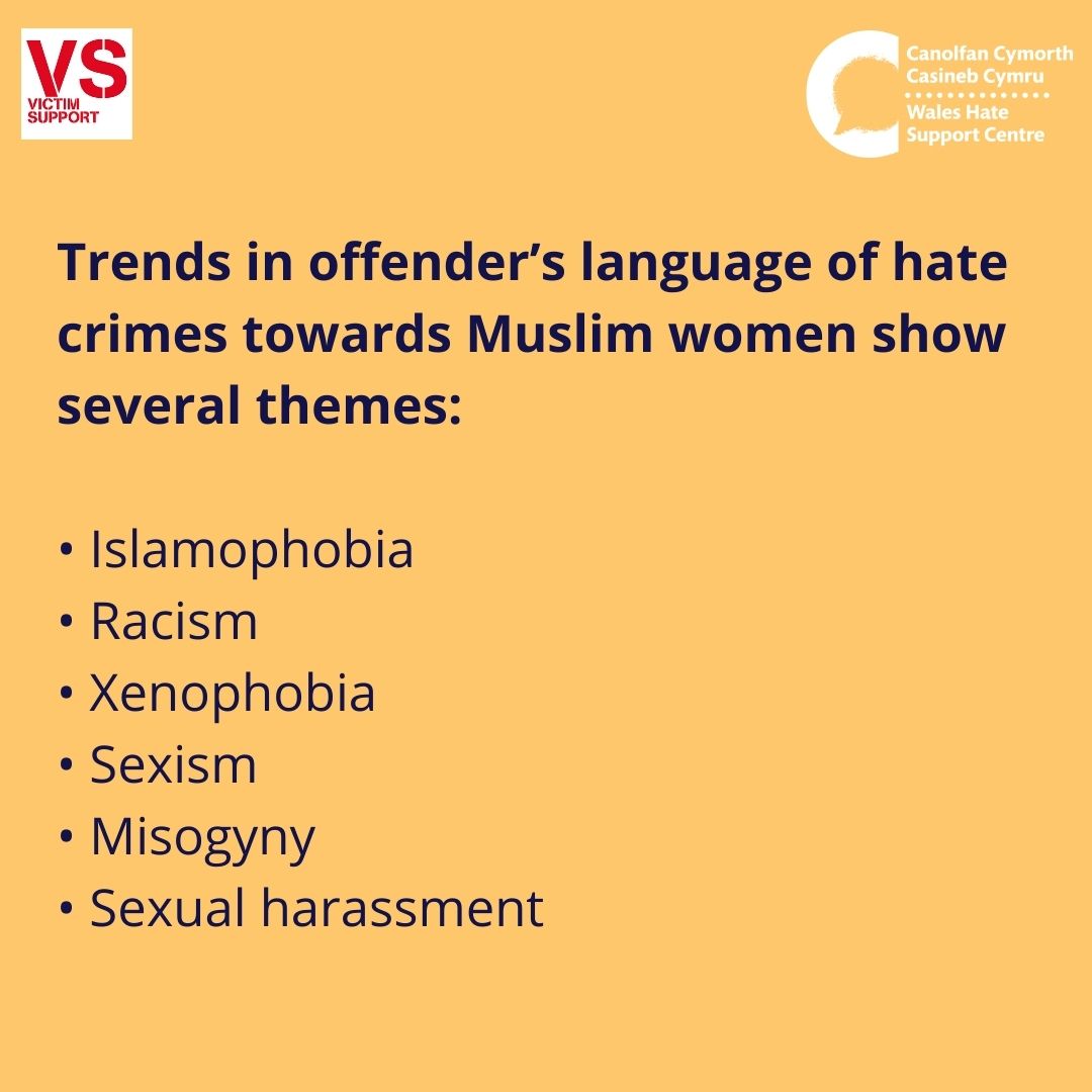 SaferSwansea's tweet photo. #HereForSwansea Hate Crime can sometimes be targeted at people with more than one characteristic. For example, Islamophobia targeted at women. #WalesTogether @SwanseaCouncil @VictimSupportHC https://t.co/b48mzPFKd7