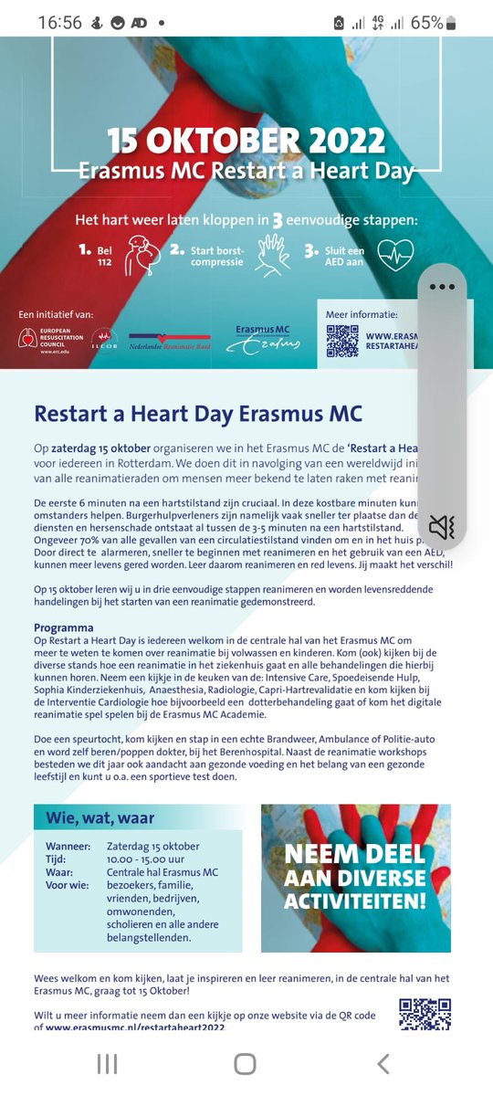 Kom allemaal. Leerzame dag met een leuk programma. ^sh