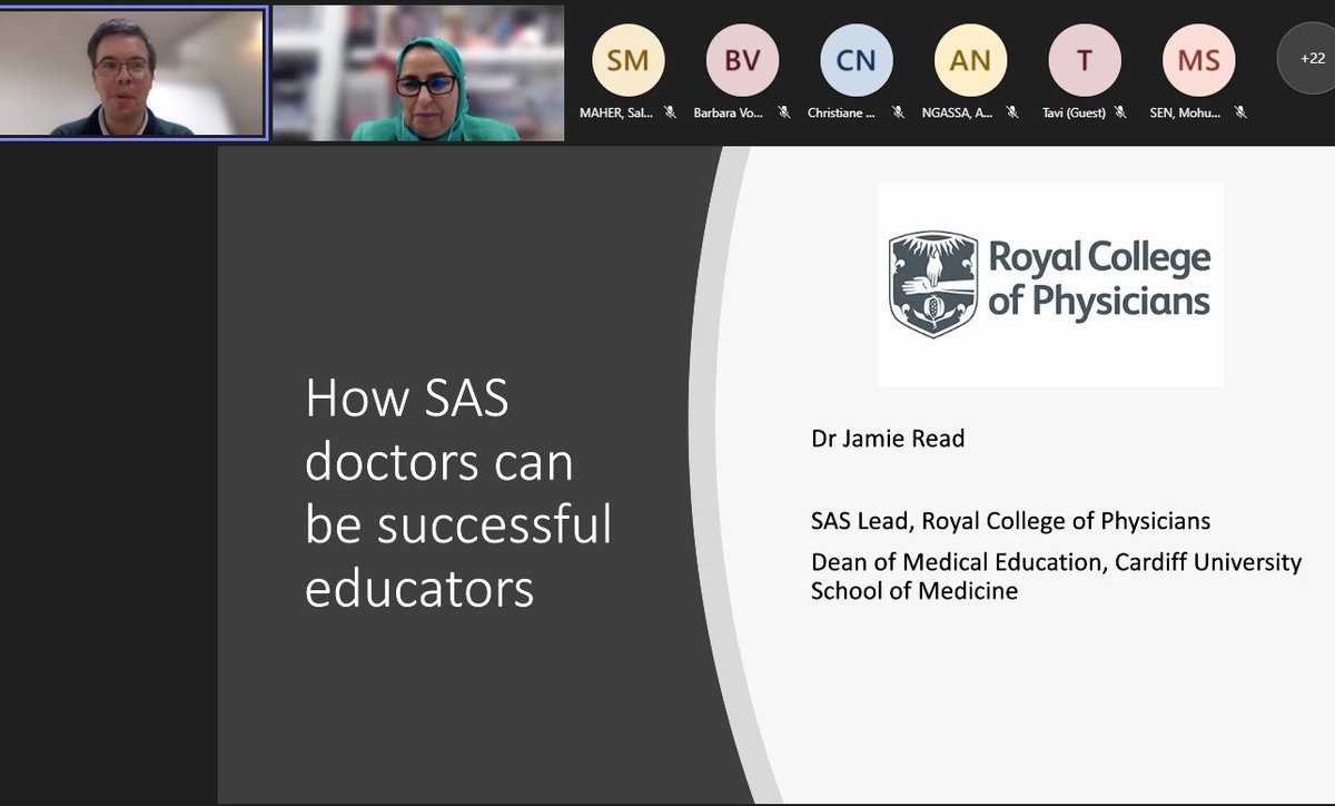 Honoured to have dean of med ed attend our humble <a href="/LG_NHS/">Lewisham and Greenwich NHS Trust</a>  SAS development day #SASweek2022 to tell us how SAS can be successful educators. @drjread is the first of a series of SAS superstars who are speaking today.