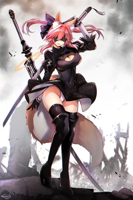 2Bキャス狐 #玉藻の前 #キャス狐 #Fate/EXTRA #2B #NieR:Automata https://t.co/kIPI7OEQ3L 
