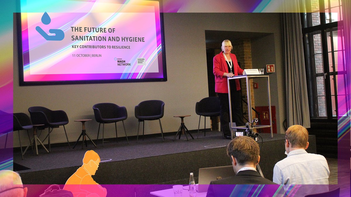 susana_org's tweet photo. The #GermanWASHNetwork and 
@susana_org successfully organized a political dialogue and learning event in Berlin on the future of #sanitation &amp; #hygiene. Thanks to all speakers &amp; participants for sharing their insight into the current status and challenges of the sector! 💧🌍💡 https://t.co/0FOkvIkbcA