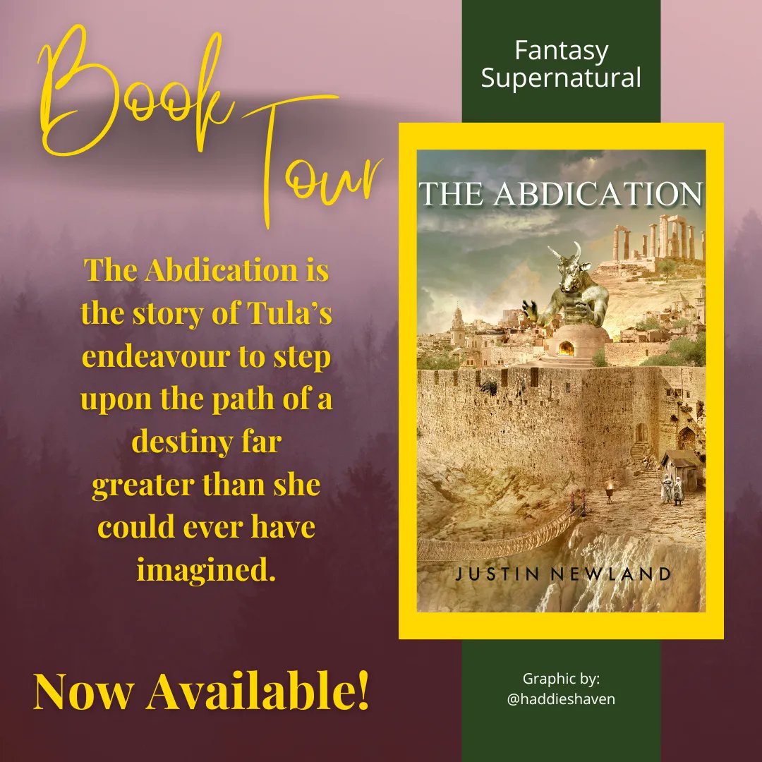 SPOTLIGHT: THE ABDICATION BY JUSTIN NEWLAND | EXCERPT &amp; GIVEAWAY 
Welcome to the book tour for fantasy novel The Abdication by Justin Newland! Read on for more info and enter the giveaway at the end! 
haddieshaven.blogspot.com/2022/10/spotli… 

<a href="/RRBookTours1/">R&R Book Tours</a> #RRBookTours #MatadorBooks #BookTour