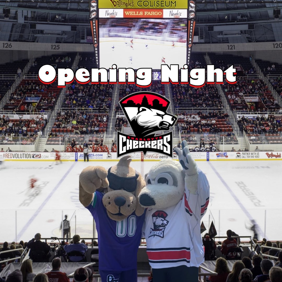 It’s hockey night in the #QueenCity for <a href="/checkershockey/">Charlotte Checkers</a>. Wishing <a href="/ChubbyBear00/">Chubby</a> and the boys a great season at the <a href="/theboplex/">Bojangles Entertainment Complex</a>. #letsgocheckers #goodoldhockeygame 🏒