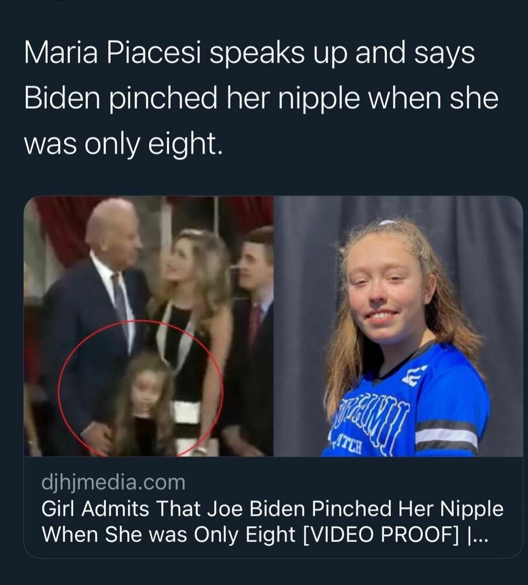 brixwe's tweet photo. Is there any doubt Joe Biden is a pedophile? https://t.co/Gj85aT6D3A