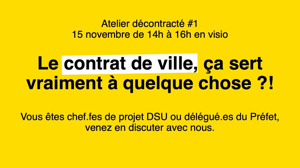 On compte sur vous pour faire tourner l'invitation à tous les praticiens du #contratdeville 👇🙌👇
Infos et inscriptions ici : forms.gle/P1GXRGxrN4fh9E…