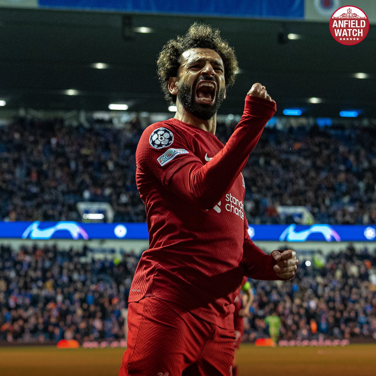 AnfieldWatch's tweet photo. 🚨 NEW: Mo Salah's hat-trick against Rangers means that he has now scored more goals for Liverpool than Luis Suarez and Fernando Torres combined. #lfc [mirror] https://t.co/BPlMQDL0AL