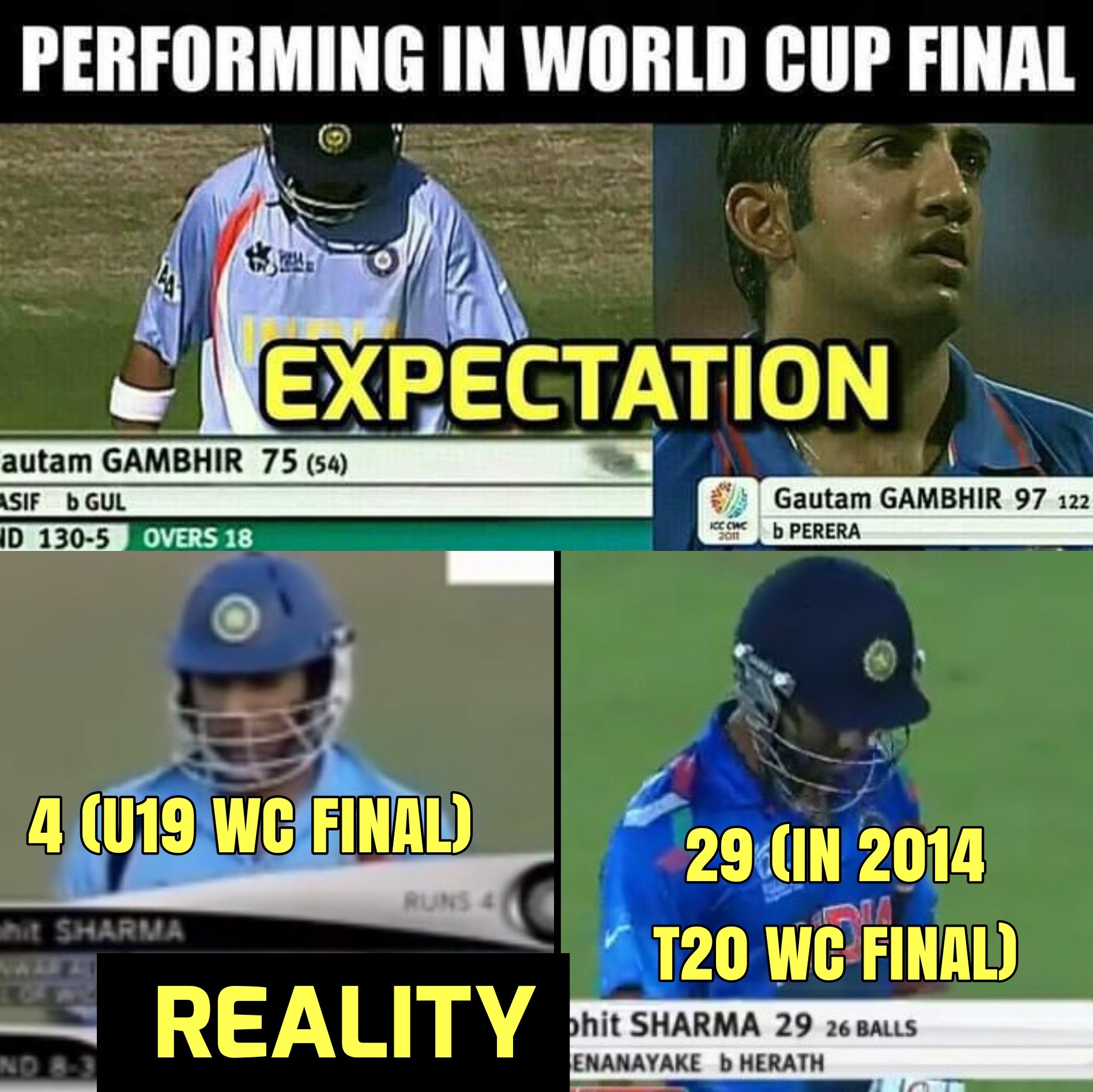 Happy Birthday Gautam Gambhir saab 
Difference between best opener and best choker 