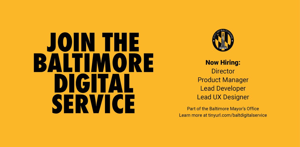 baltdata's tweet photo. Let's go! #civictech #digitalservices #humancentereddesign #publicservice #localgov  https://t.co/mR6a95QipV https://t.co/TqbwszsGQ6
