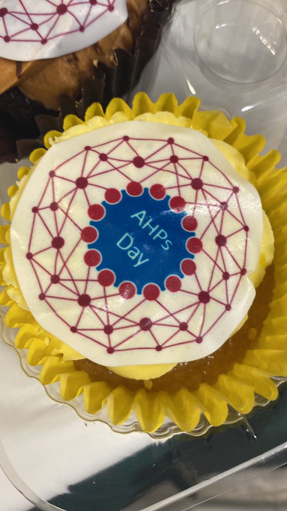 Happy AHP Day to all the wonderful AHPs! @WHHTTherapy @WestHertsNHS Thank you for the cake @clairecuttingOT @RugovaWGH #OccupationalTherapy #AHPsDay2022