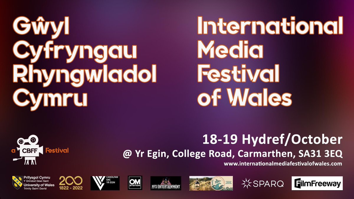mediafestwales's tweet photo. It’s happening next week the very 1st. festival  @yr_egin @UWTSD #carmarthen also streaming on @Sparqfest thanks to @aggersberg for all his hard work. @mediafestwales is a @cbffltd #festival don’t forget to check out @cbffwales  plsrt https://t.co/W8JAlE3NUO