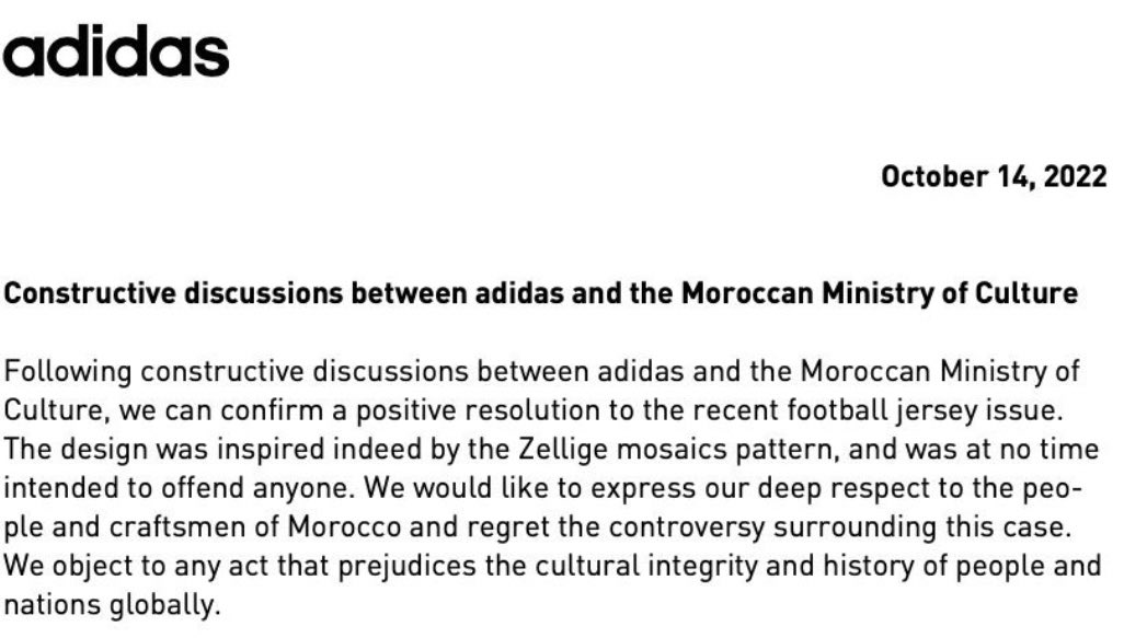 DZFOOTBALLDZ's tweet photo. 🚨 ADIDAS REAGI SUR LA POLÉMIQUE DU MAILLOT « EL MECHOUAR » ! 

Adidas regrette la polémique et dit être « contre toutes formes d’appropriation culturelle ». 

Conclusion : Aucune appropriation culturelle n’a été détectée, et le maillot NE SERA PAS RETIER ! 

💚🇩🇿💚🇩🇿💚🇩🇿💚🇩🇿💚🇩🇿 https://t.co/Rsg43IhXvu