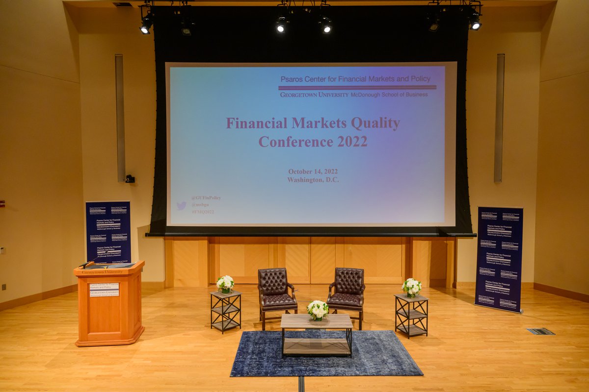 GUFinPolicy's tweet photo. Today is the day! We are thrilled to kick off our annual Financial Markets Quality Conference, an event gathering policymakers, market participants, and scholars for insightful conversations on #financialmarkets and networking opportunities.
#FMQ2022 #PsarosCenter https://t.co/hP7qX7tqRQ